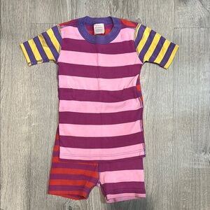 Hanna Andersson Pink and Purple Striped Kids Rashguard